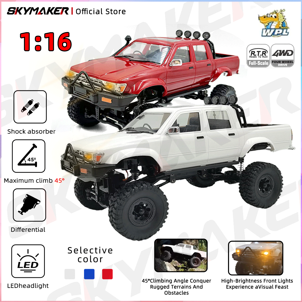 Rc Hobby Horizon - WPL C64-1 RC Car 1:16 Hailax
