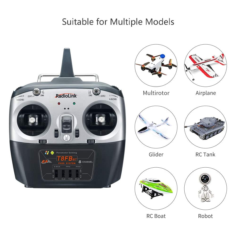 Radiolink T8FB V2 8CH RC Trans - Receiver Sbus 8Ch avaliação e preço