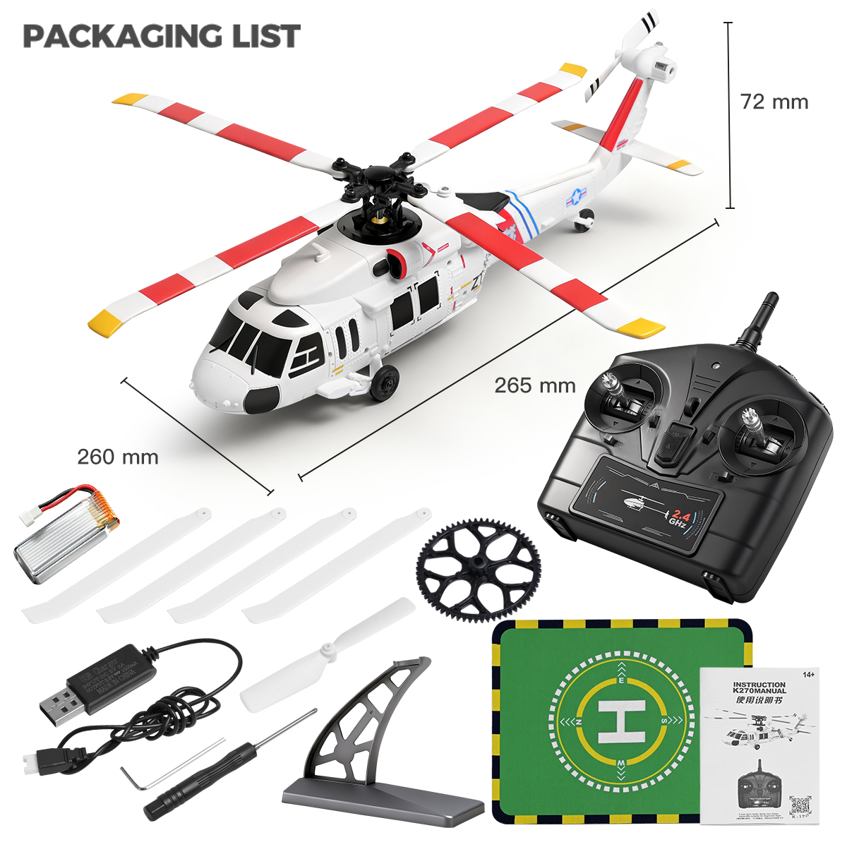 WLtoys K170 K270 UH-60L Brushl - Rc Hobby Experts avaliação e preço