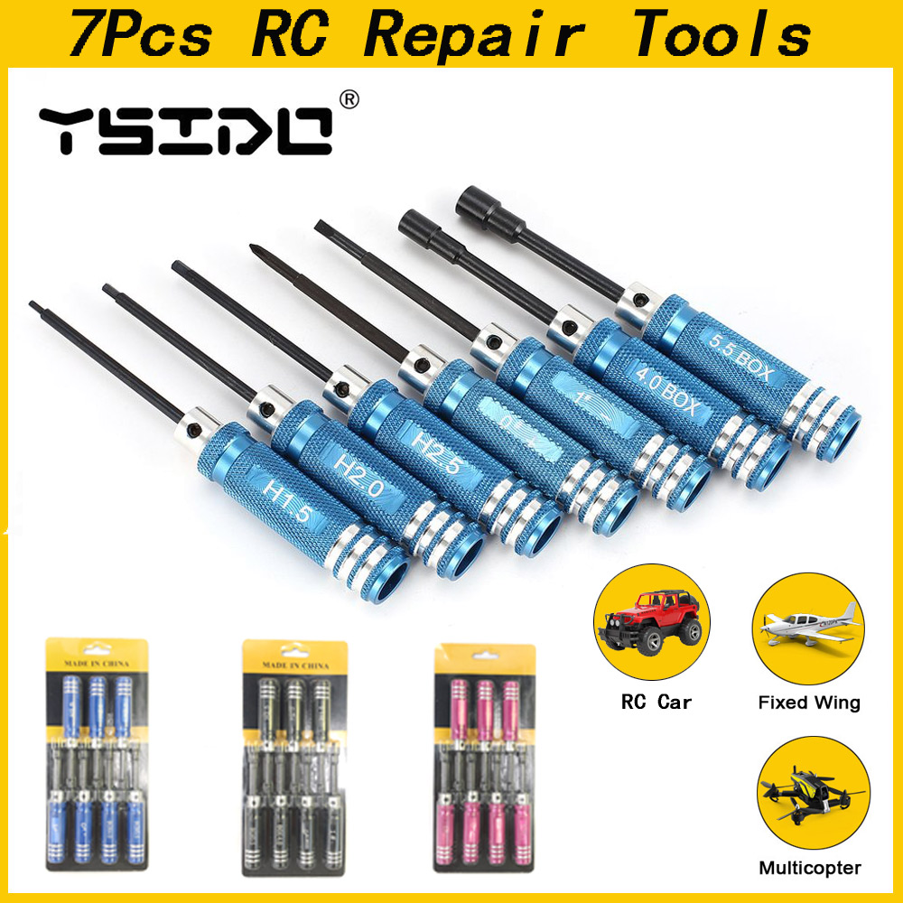 YSIDO 7Pcs 1.5 2.0 2.5mm Hex S - Rc Hobby Tool Kit avaliação e preço