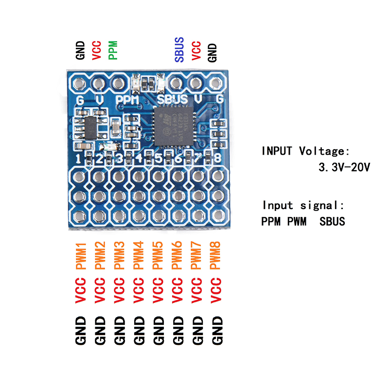 8CH PWM PPM SBUS Signal Conver - Receiver Sbus 8Ch avaliação e preço